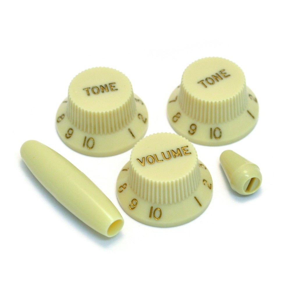 Strat Complete Knob Set Vintage Cream Strat Knobs Knobs