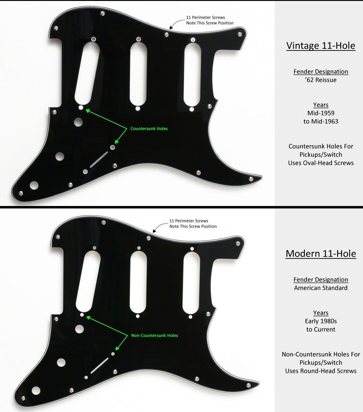 Allparts SSS Strat Pickguard Vintage Cream - Strat SSS - Pickguards